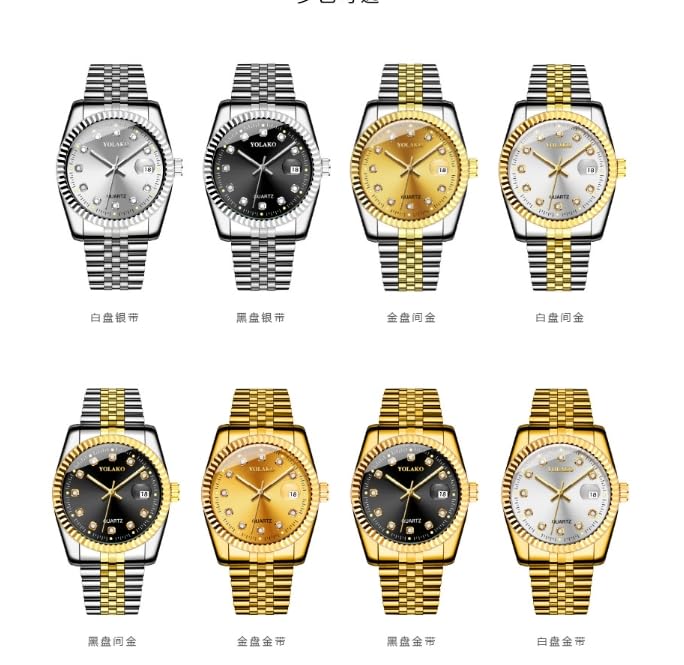 Часы JOATVEE Классический Кварцевый Мужской Из Нержавеющей Стали С Бриллиантами, фото №6