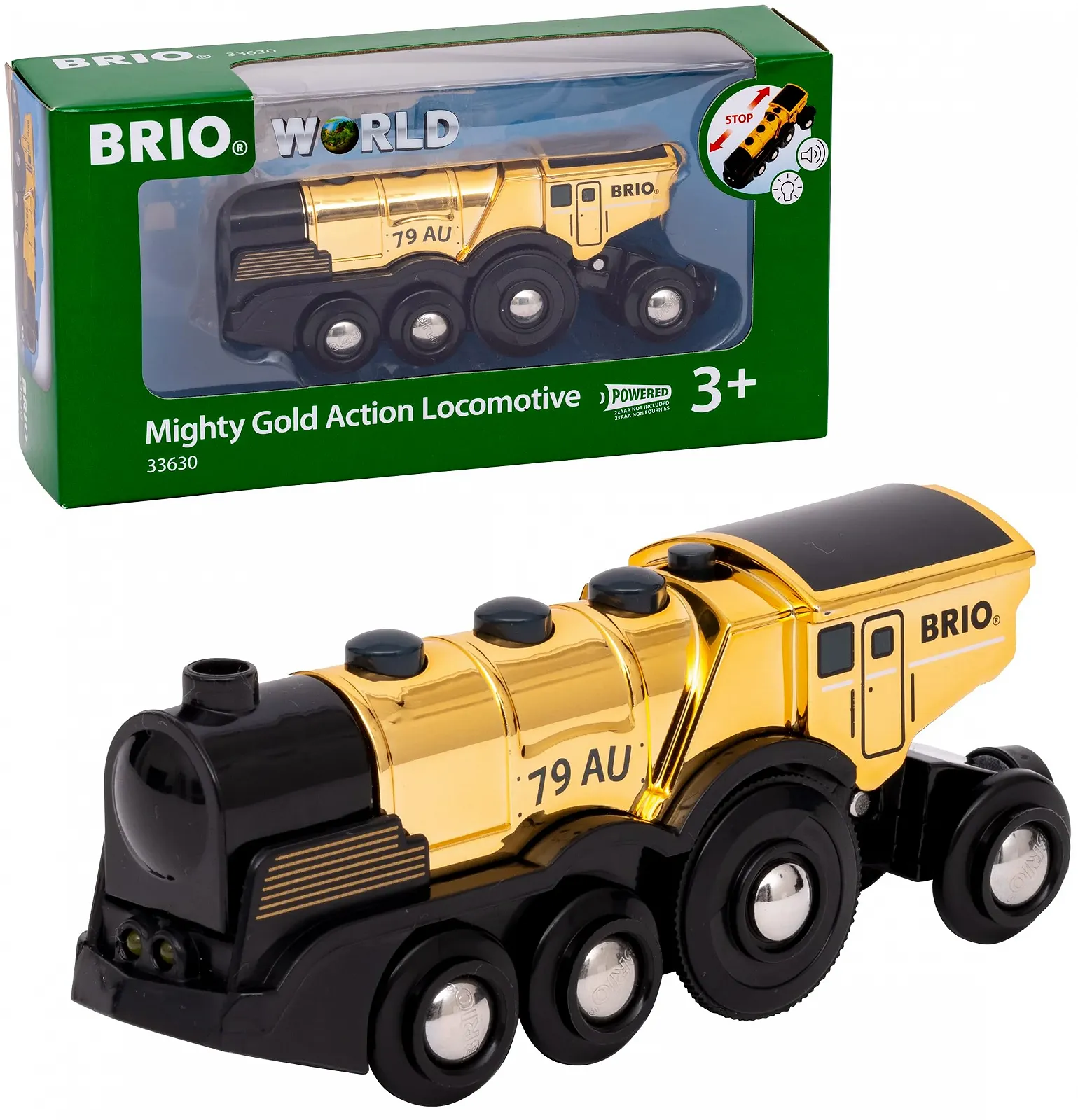 Потяг з підсвіткою BRIO World 33630 Golden Battery, фото №1