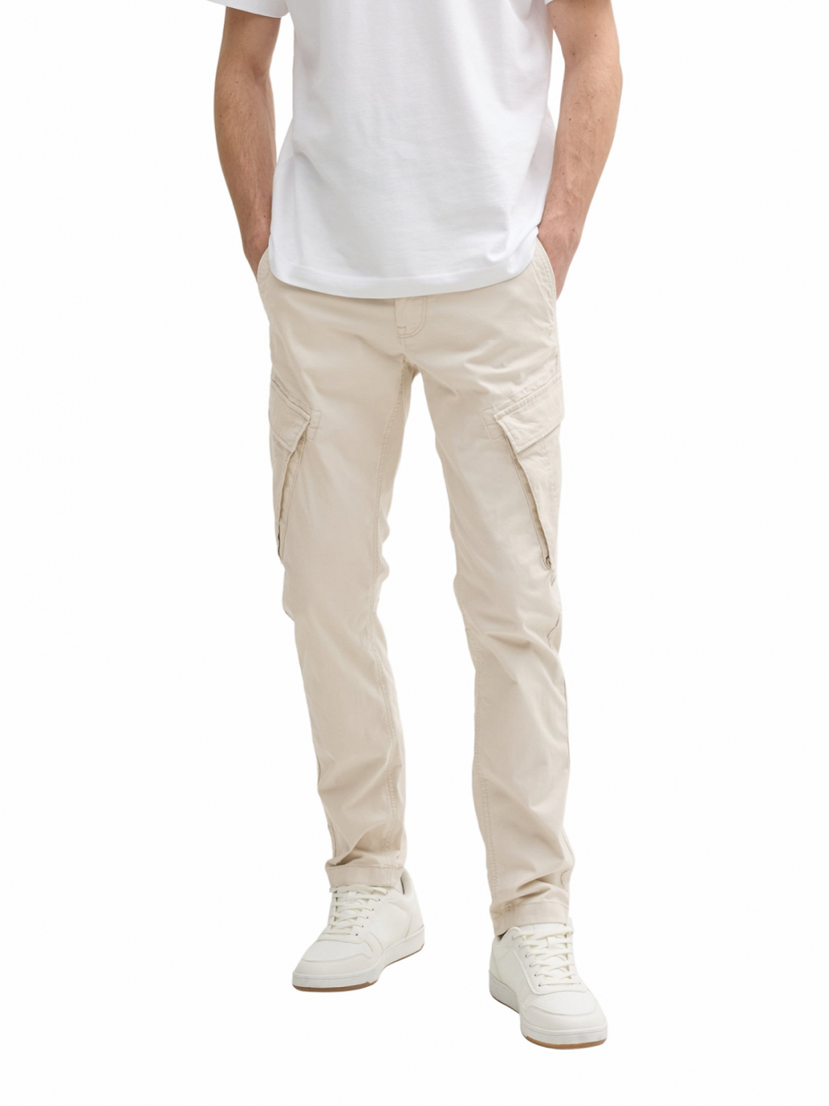 Штани Tapered cargo trousers 1044724-10336 Tom Tailor Бежевий L, фото №1