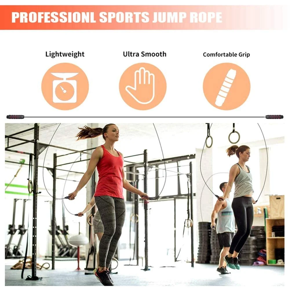 Скакалка Redify Adjustable 2 шт для боксу MMA Crossfit Black, фото №6