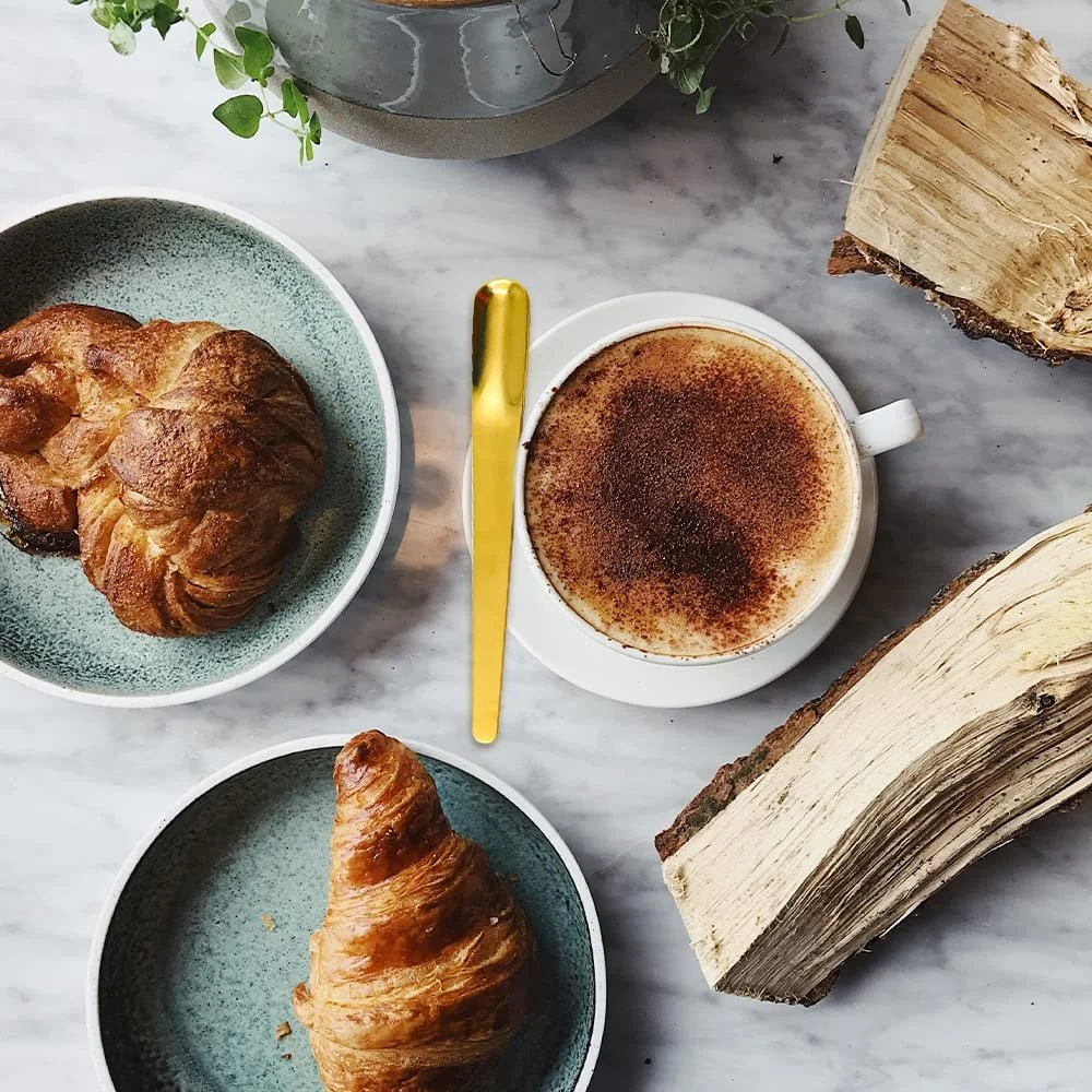 Ложка Десертна з нержавіючої сталі 12 шт. Gold, фото №7