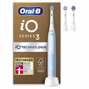 Електрична зубна щітка Oral-B iO Series 3 Plus Edition, 3 режими чищення, крижаний блакитний - Фото 1