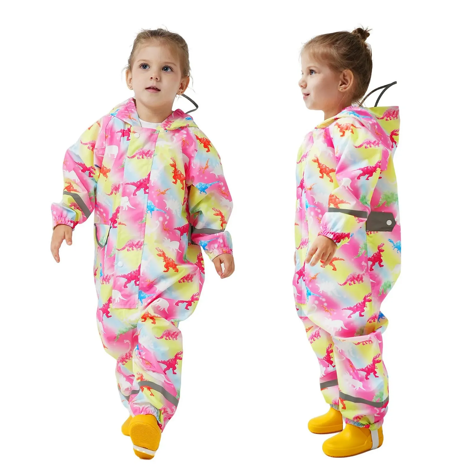 Дитячий дощовий комбінезон FILOWA, водонепроникний комбінезон від бруду з капюшоном, фото №3