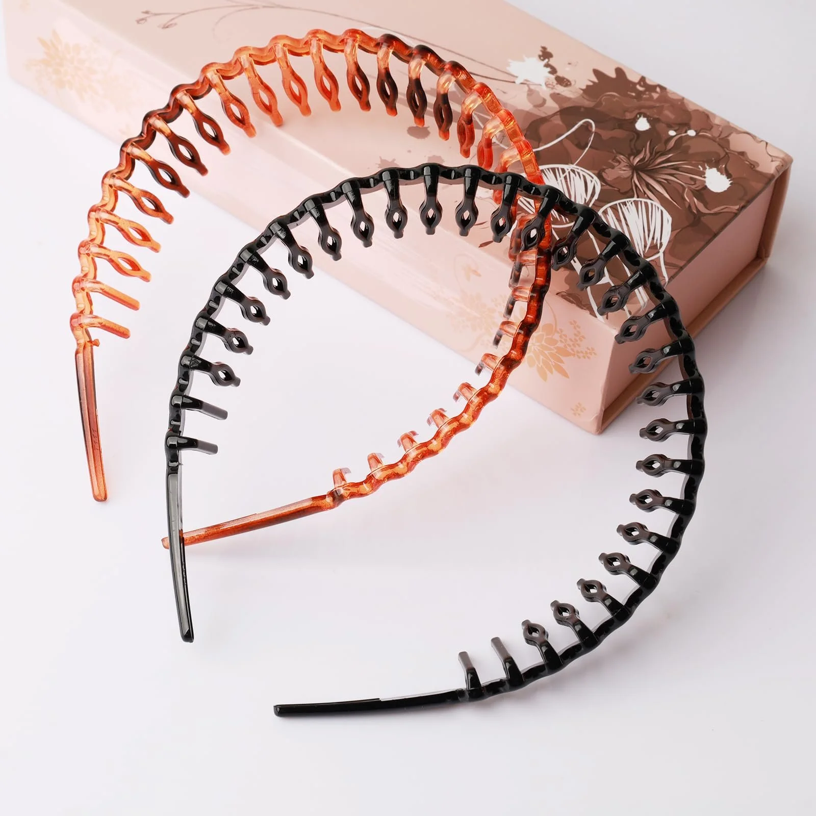 Набір з 2 обручів для волосся з зубцями для жінок та дівчат, фото №6 Набір з 2 обручів для волосся з зубцями для жінок та дівчат, фото №6