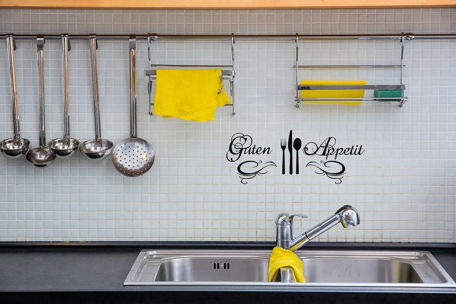 Настенная наклейка A572 "Guten Appetit" 90 x 35 см, фото №4