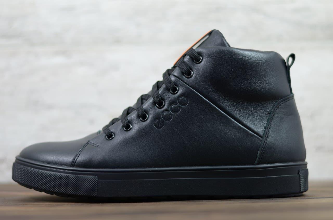Мужские кожаные зимние кеды Ecco, фото №6