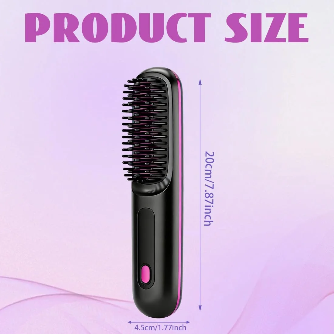 Щітка-випрямляч Go Brush Pro mini портативна акумуляторна 4000 мАг Чорна, фото №2 Щітка-випрямляч Go Brush Pro mini портативна акумуляторна 4000 мАг Чорна, фото №2