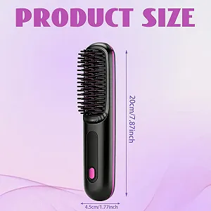 Щітка-випрямляч Go Brush Pro mini портативна акумуляторна 4000 мАг Чорна synthetic.ua - Фото 1