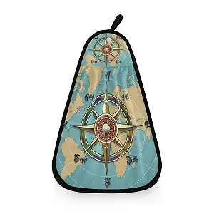 Полотенце Nautical Compass World Map впитывающее быстросохнущее - Фото 1