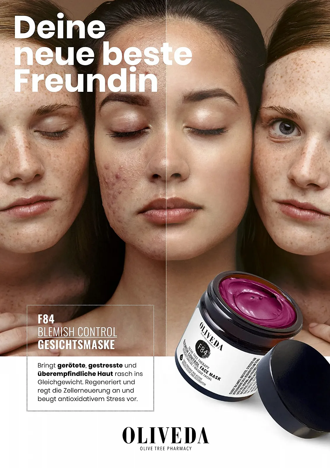 Маска для обличчя Oliveda F84 Blemish Control 60 мл, фото №3