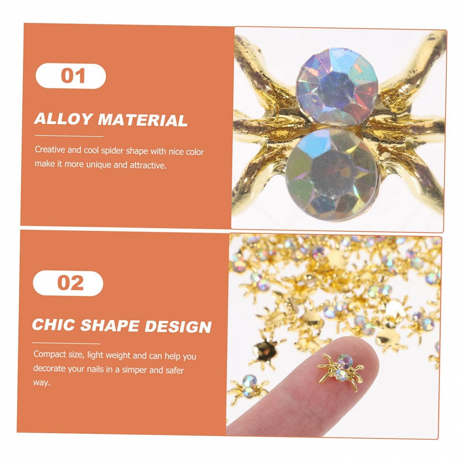 Украшение для ногтей Паук FRCOLOR 3D 300 шт., фото №7