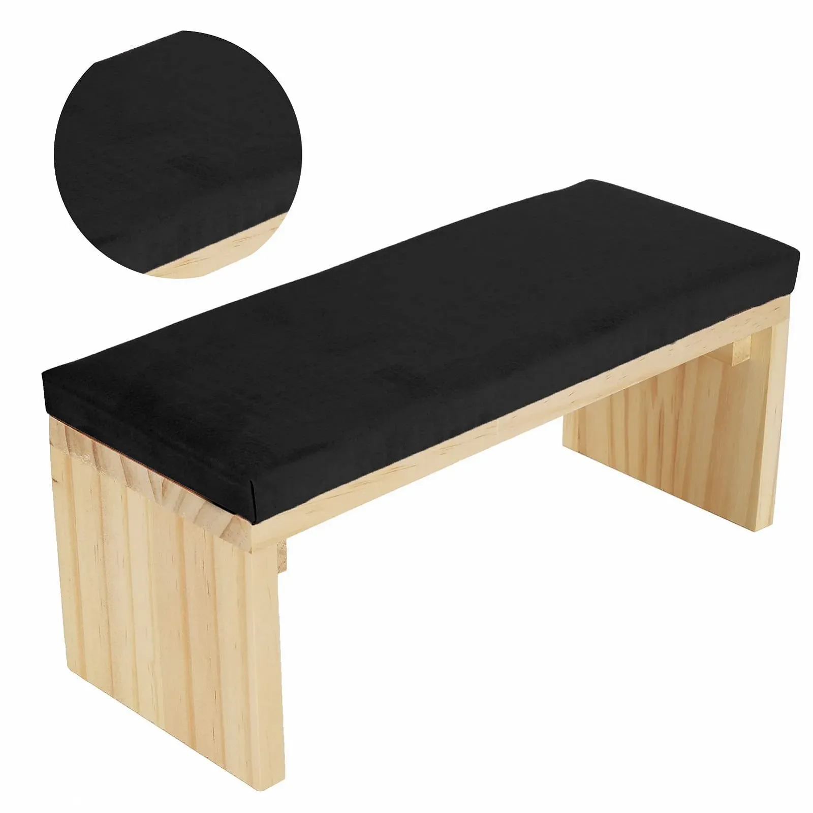 Подушка для манікюру М'яка PU-шкіра Ергономічний дизайн Чорний, фото №8