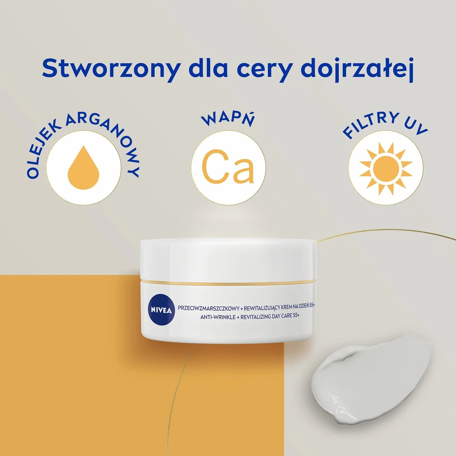 Денний крем NIVEA Anti-Wrinkle + Revitalising 55+, SPF 15, 50 мл, фото №3