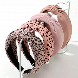 Обруч Леопардовый принт и розовое сердце - Фото 1