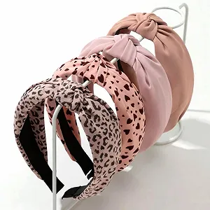 Обруч Леопардовый принт и розовое сердце - Фото 1