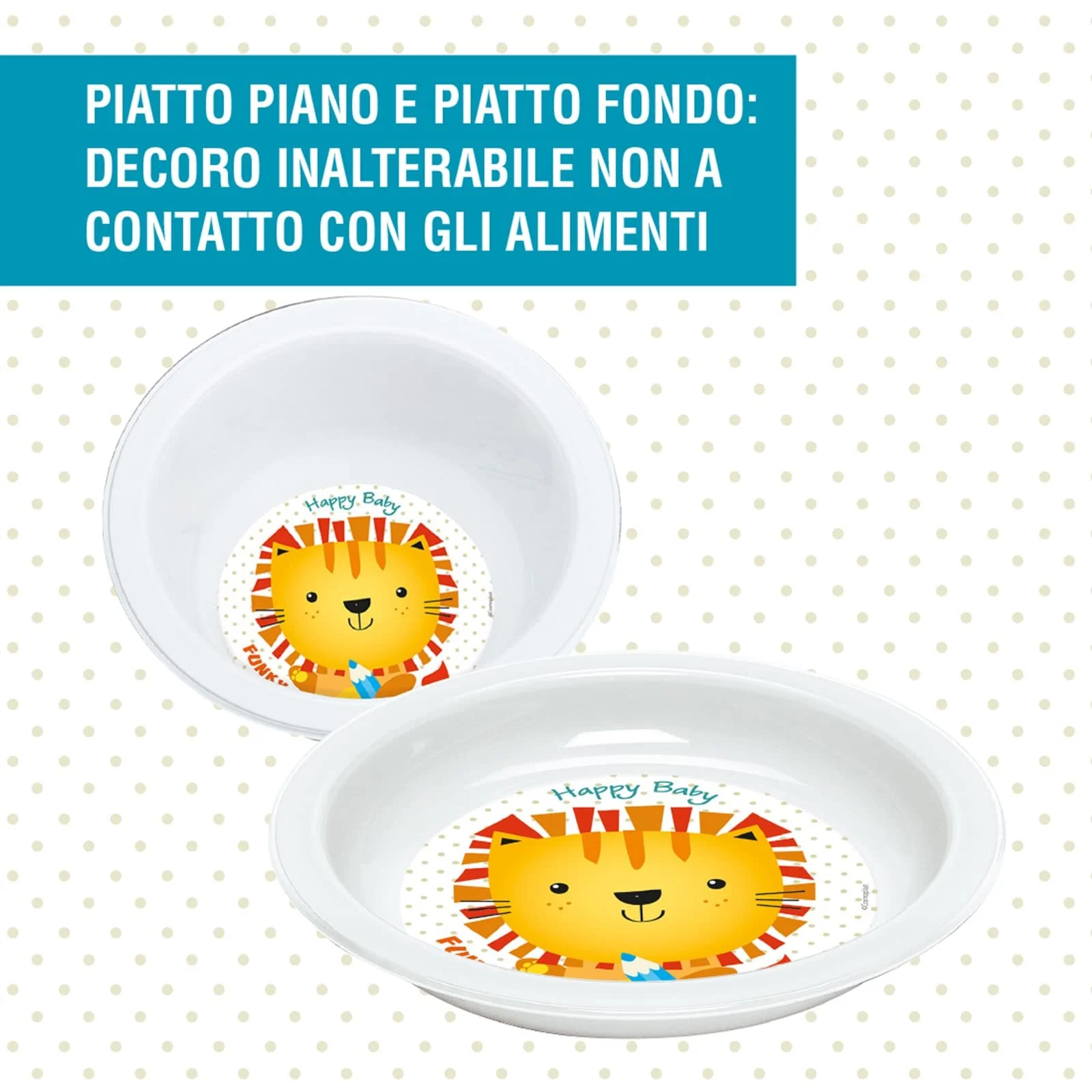 Набор посуды Cosmoplast Funky Lion Белый, фото №3 Набор посуды Cosmoplast Funky Lion Белый, фото №3