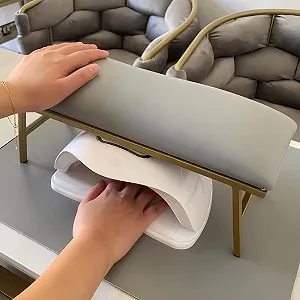 Підставка для рук для манікюру з мікрофібри Сіра - Фото 1