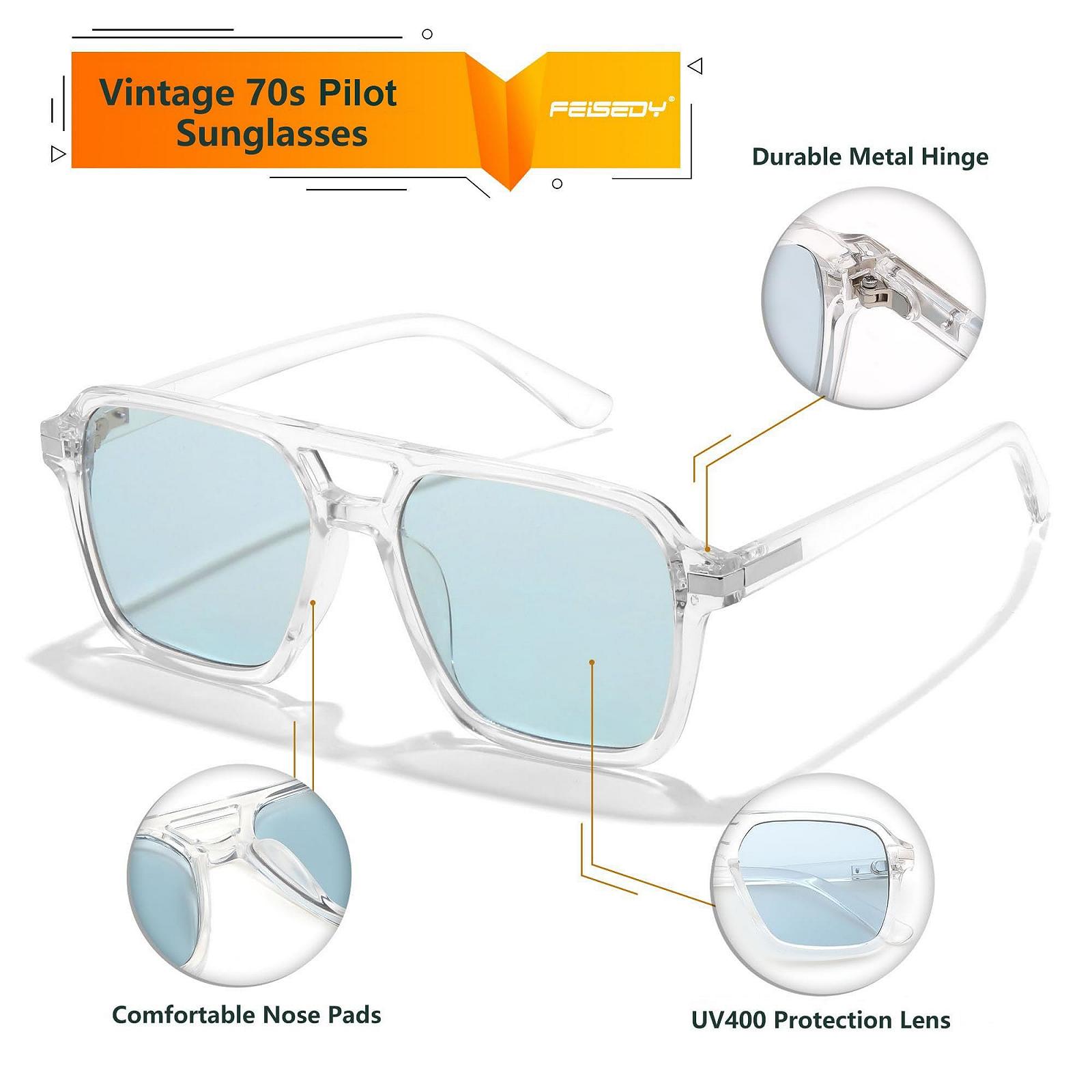 Сонцезахисні окуляри Retro FEISEDY Квадратні B0179, фото №5