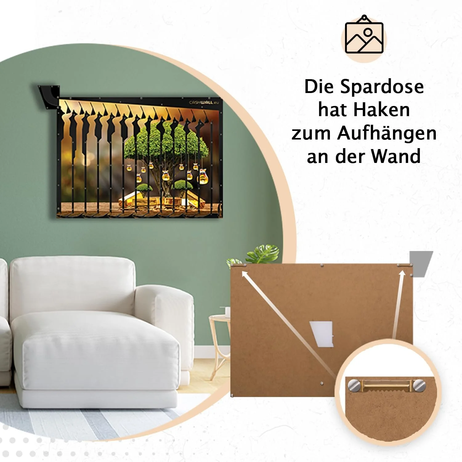 Скарбничка настінна Cashwall на рік, фото №4