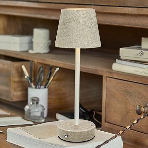 Настільна лампа Loberon Sylvainie Акумуляторна USB-C Кремовий synthetic.ua - Фото 1