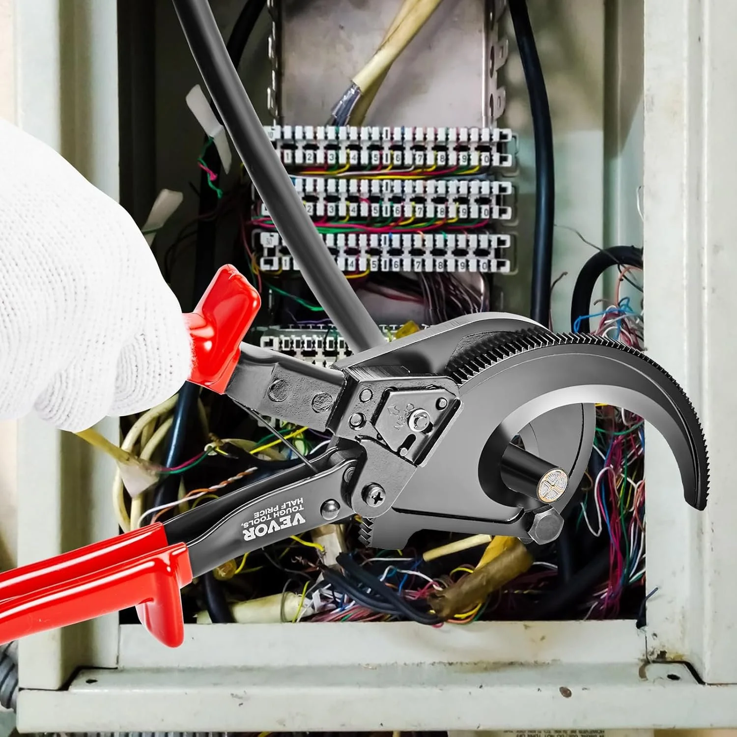 Кусачки для кабелів Vevor Чорно-червоний, фото №8 Кусачки для кабелів Vevor Чорно-червоний, фото №8