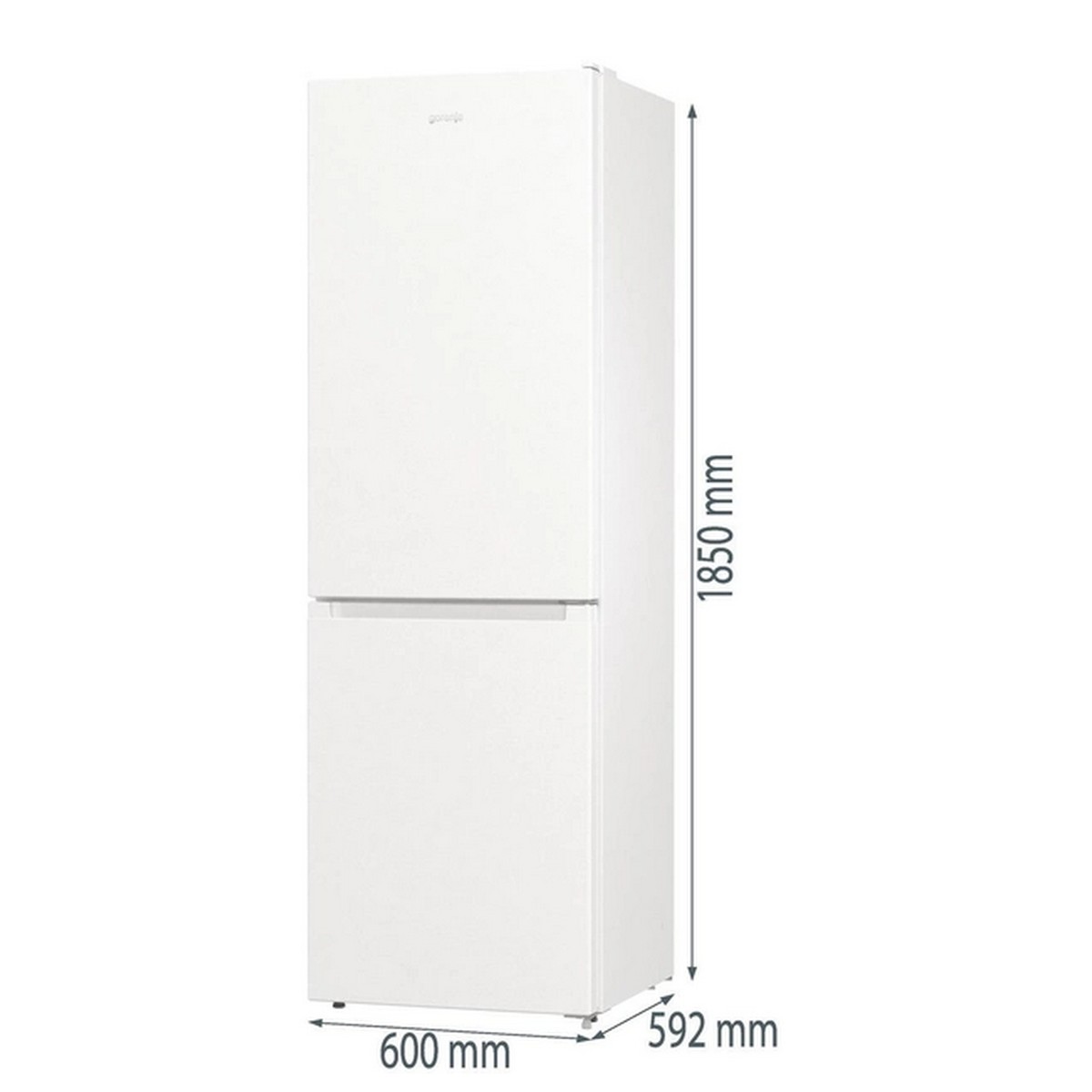 Холодильник з нижн мороз камерою Gorenje 185х60х60см 2 двері 203(99)л, А NoFrost LED диспл, фото №3