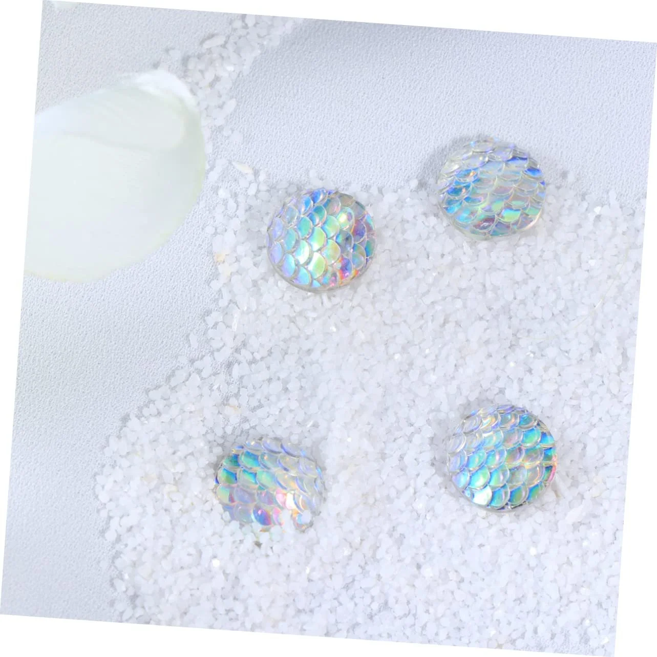 Стразы Стеклянные COHEALI Круглые Плоские 50 шт., фото №6