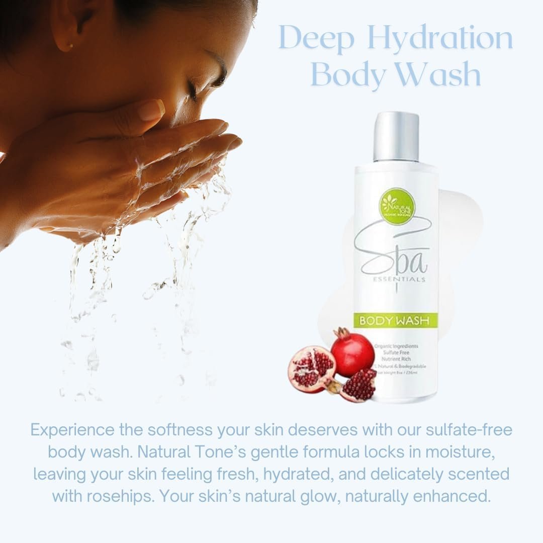 Гель для душу Natural Tone Organic Skincare без сульфатів 8 унціїв, фото №3