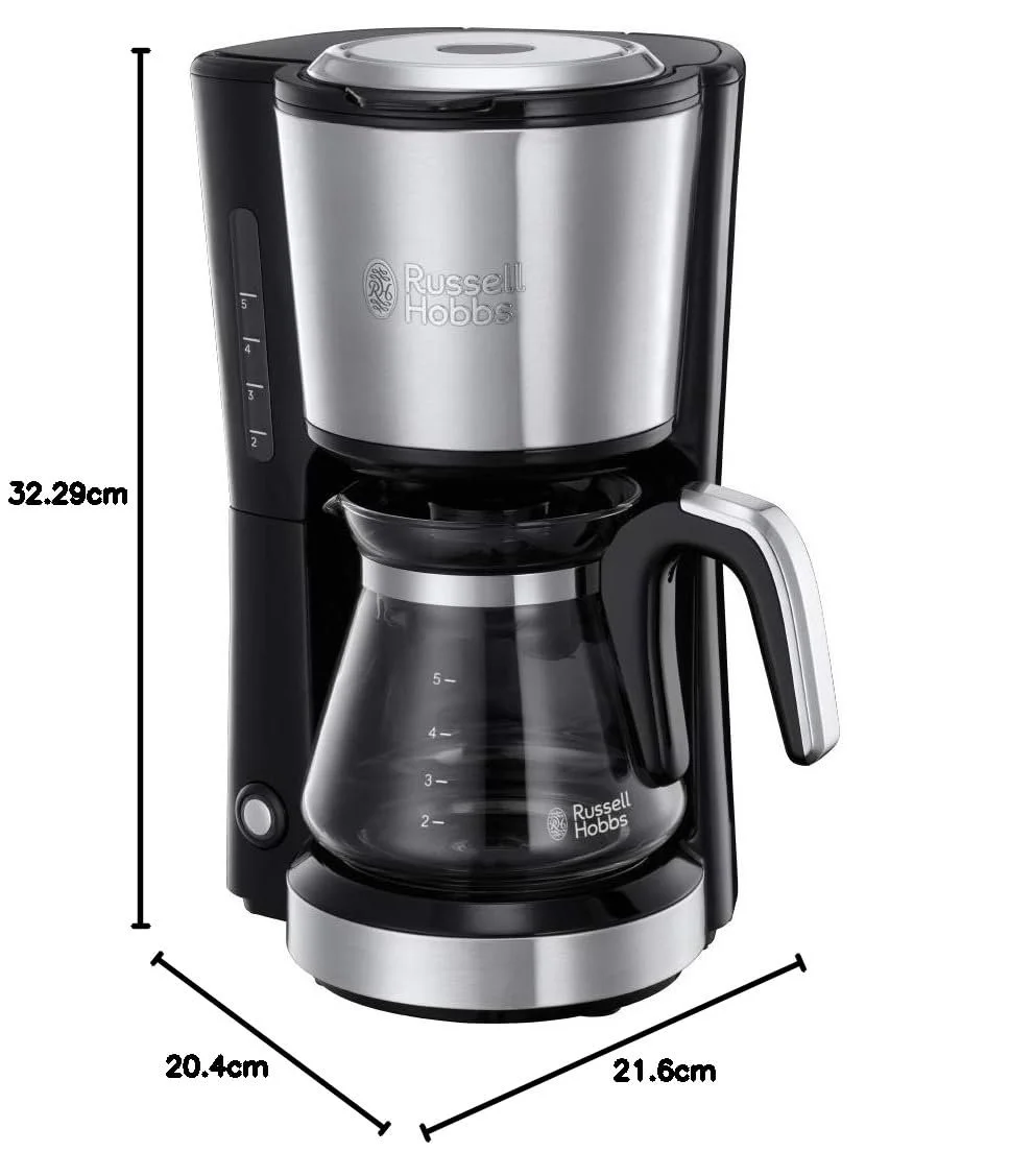 Капельная кофеварка Russell Hobbs 24210-56 Компактная 0.6 L 5 чашек 650 W Нержавеющая сталь, фото №9