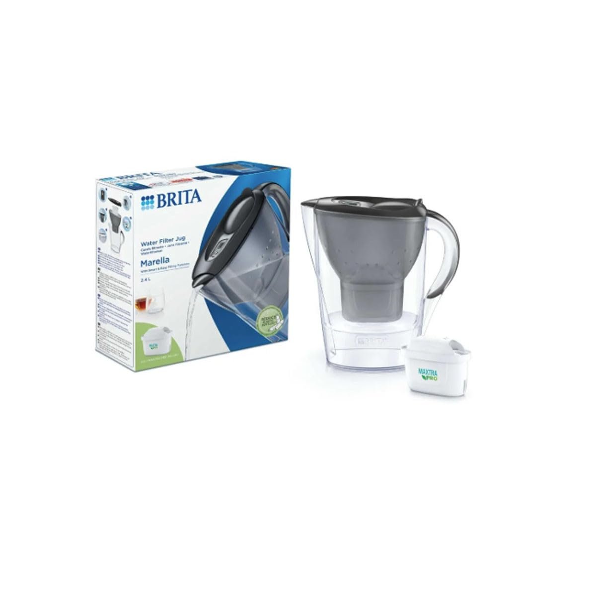 Фільтр-глечик для води Brita Marella ME4W MXpro 1051121 Графіт, фото №1