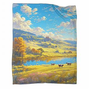 Плед 3D Друк Осінній пейзаж Фланелевий М'який Дихаючий 180x200см - Фото 1