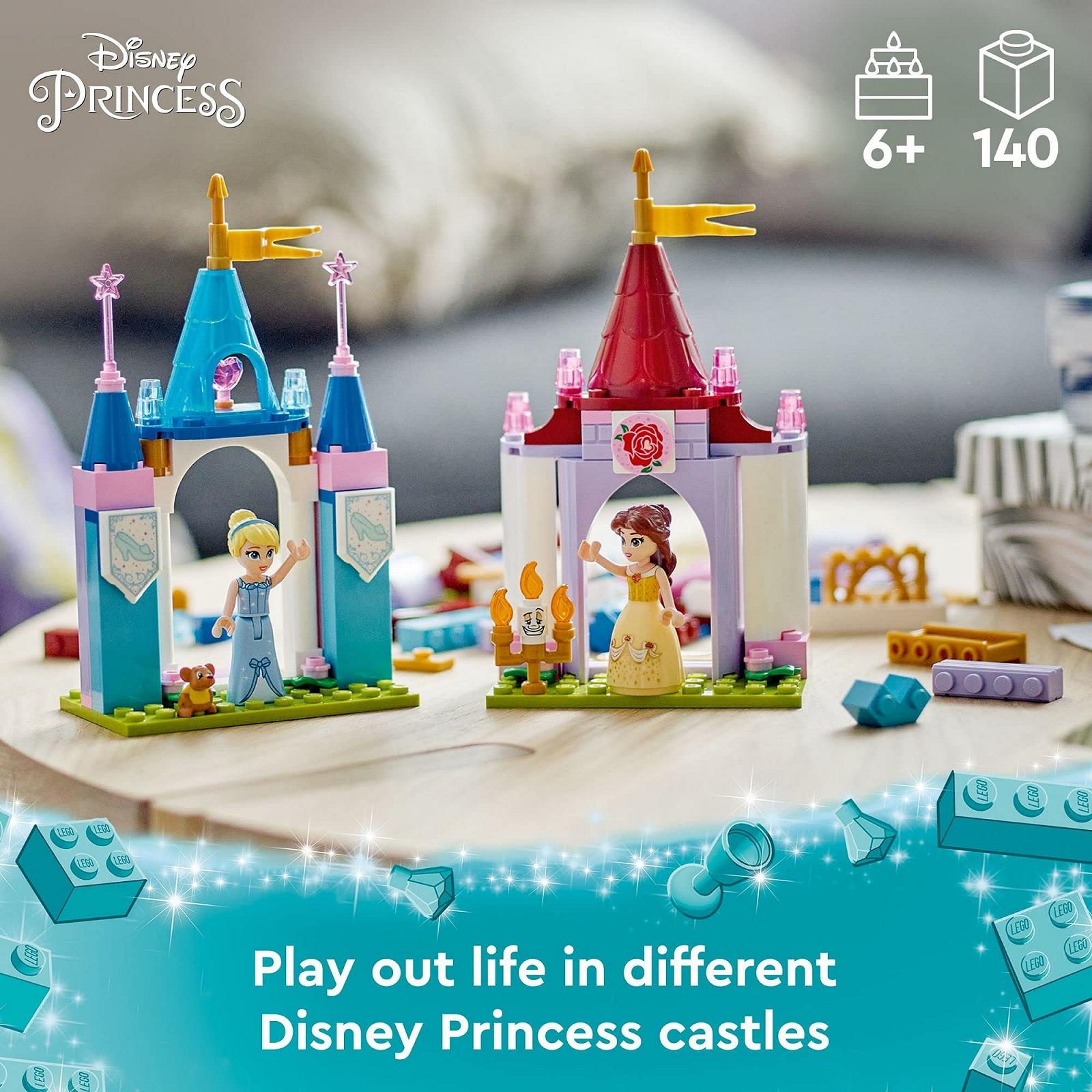 Конструктор LEGO Disney Princess Creative Castles 43219 игрушечный замок с мини-фигурками и кирпичиками Беллы и Золушки для детей от 6 лет, фото №2