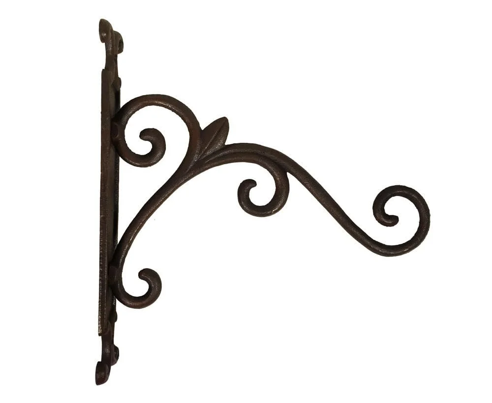 Кронштейн настенный для кашпо zeitzone чугунный винтажный 31 см, фото №1