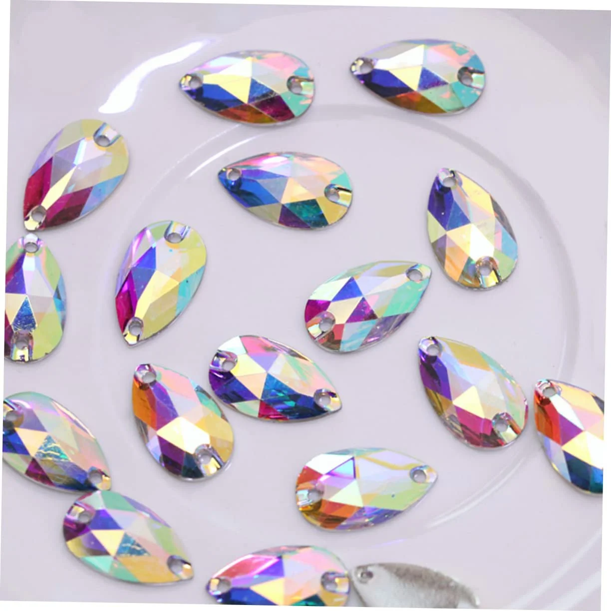 Стрази Краплеподібні POPETPOP 150 шт. AB кольору, фото №5