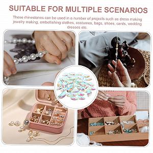 Стразы Healeved Каплевидные Плоская задняя часть 7 x 12 мм synthetic.ua - Фото 1