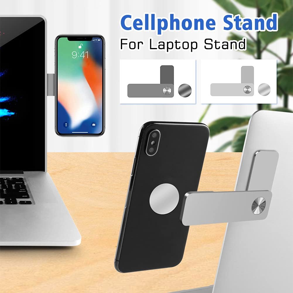 Держатель для ноутбука и мобильного телефона POHOVE, регулируемый боковой держатель для ноутбука, расширительный держатель для монитора компьютера, складной магнитный держатель для смартфона, для повышения производительности в офисе, фото №3