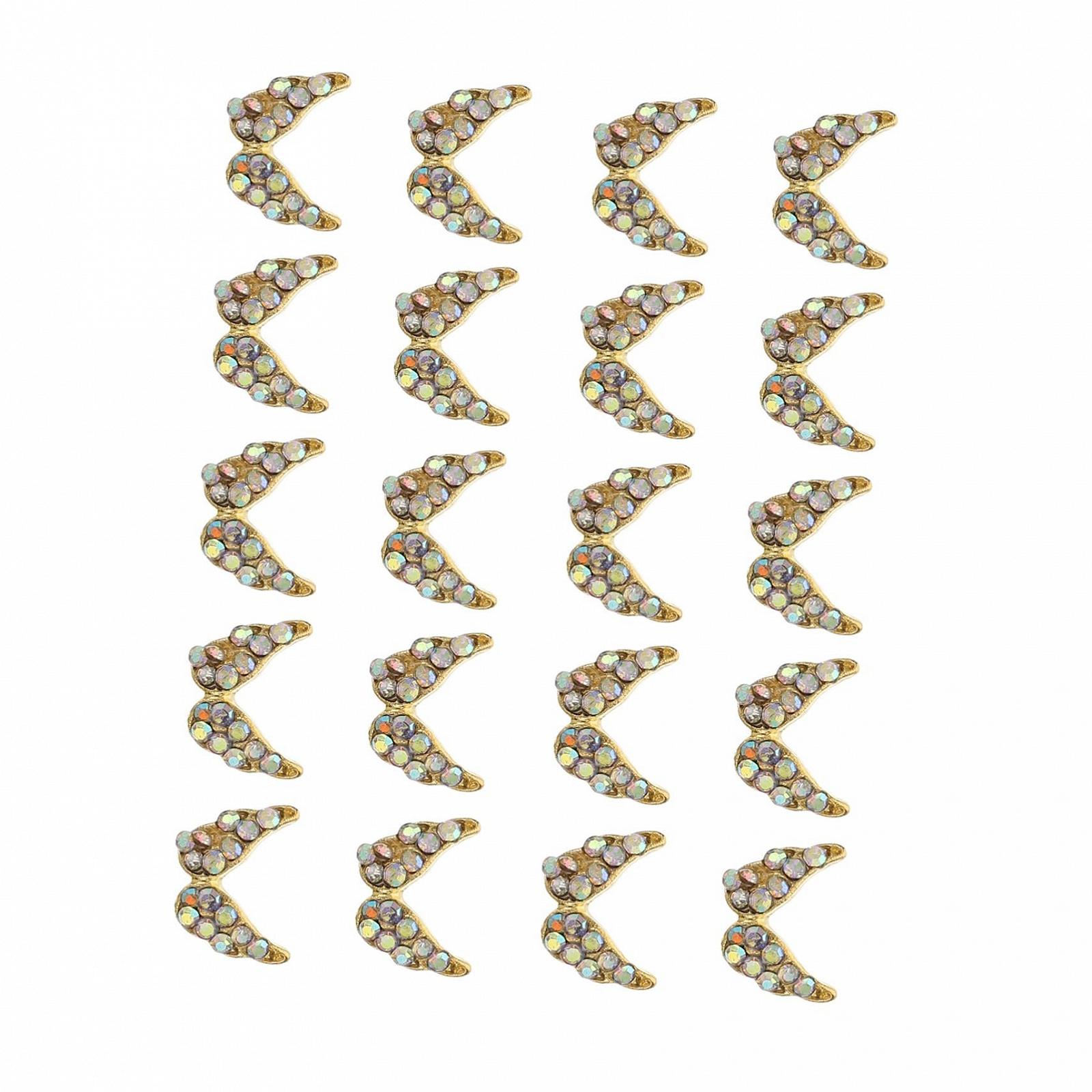 Стрази для нігтів Прикраса для нігтів Серце 20шт Кольорові, фото №1