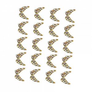 Стразы для ногтей Сердце 20шт Разноцветные - Фото 1