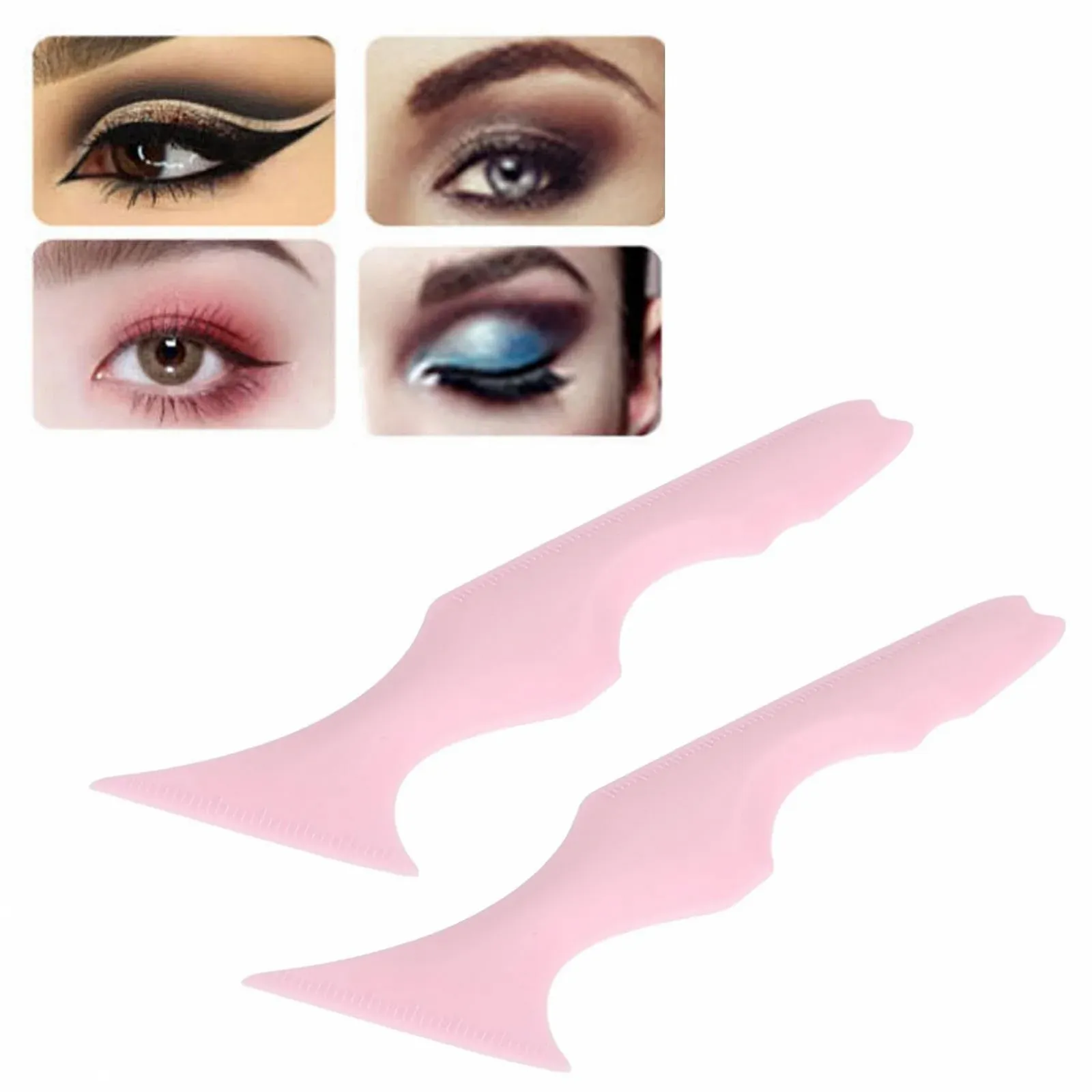 Трафареты для стрелок подводки для глаз для начинающих Многоразовые (РОЗОВЫЙ), фото №2
