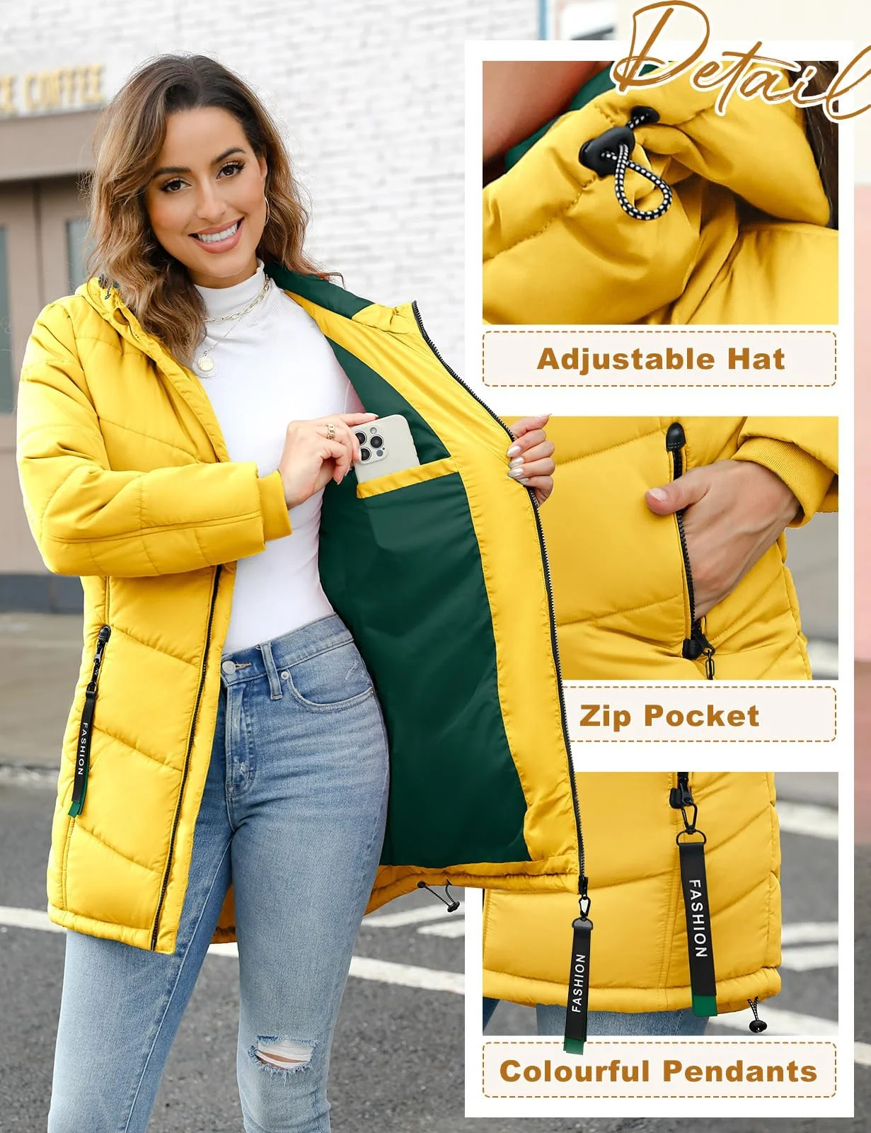 Жіноче зимове пальто CMTOP Тепле стьобане, фото №3 Жіноче зимове пальто CMTOP Тепле стьобане, фото №3