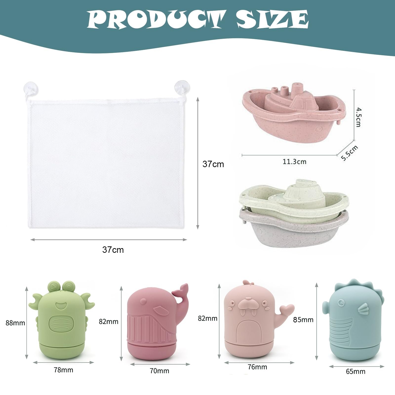 Игрушки для ванны 8 шт, фото №2