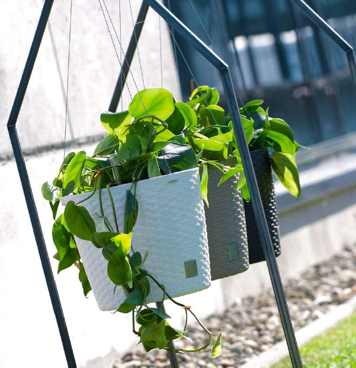 Підвісний квітковий горщик Benidorm Пластик Вигляд ротанга Темно-коричневий, фото №4