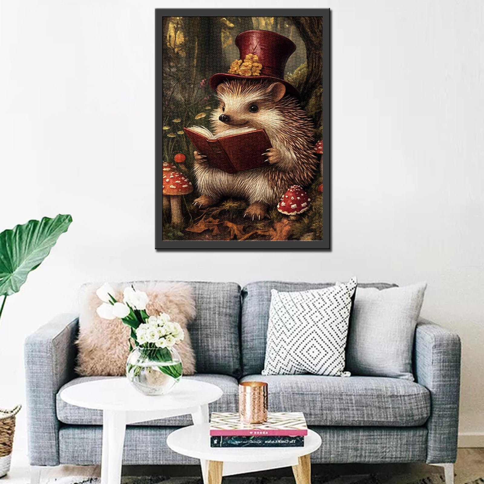 Пазл Hedgehog Mushroom Animals Reading Book 1000 элементов 50,8 см, фото №2