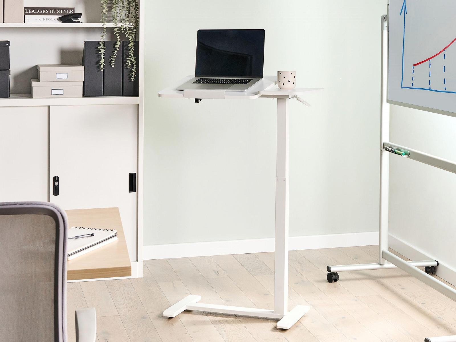 Столик для ноутбука Beliani Schola Регулируемый по высоте 70 x 40 см Белый, фото №2 Столик для ноутбука Beliani Schola Регулируемый по высоте 70 x 40 см Белый, фото №2