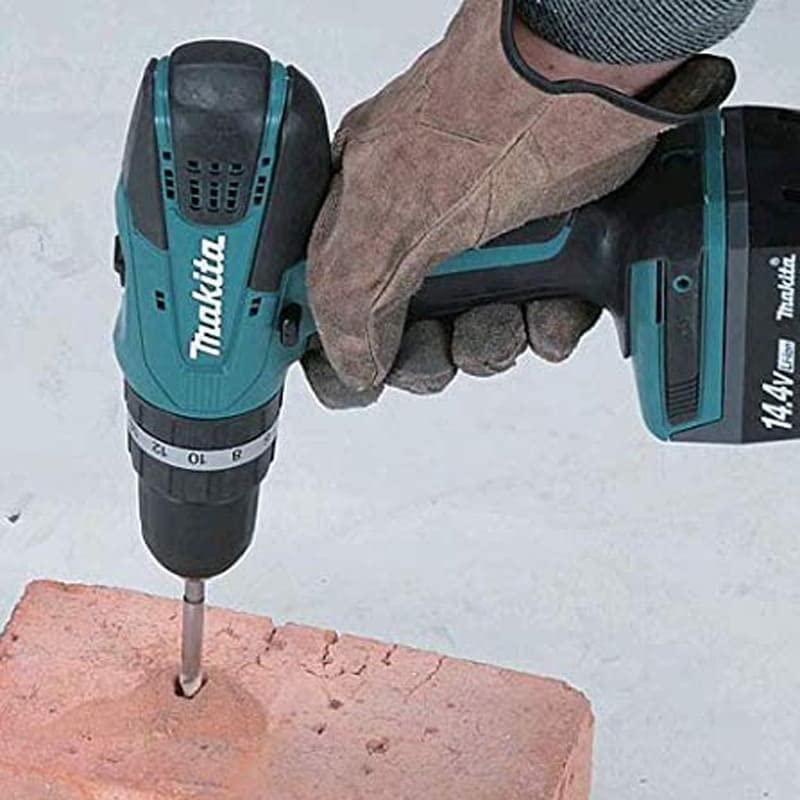 Шуруповерт Makita HP347DWE Акумуляторний Ударний Набір 14,4 В 2 x 1,3 Ач, фото №2