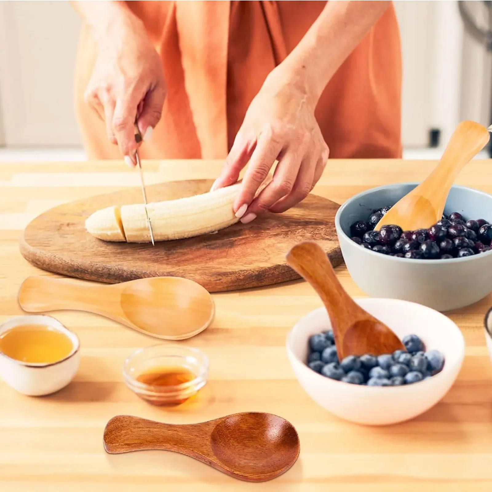 Ложка деревянная Мини 8 см, фото №7