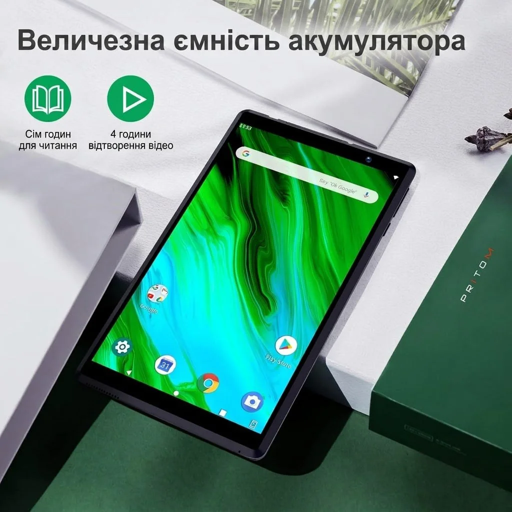 Планшет 8" PRITOM L8 2+2/64Gb 4 ядра Android 13 Чорний, фото №2