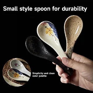 Ложка Супова керамічна Retro Pattern, 14 см, набір 6 шт. synthetic.ua - Фото 1