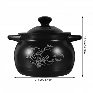 Кастрюля GALPADA керамическая многофункциональная с ручкой и крышкой synthetic.ua - Фото 1