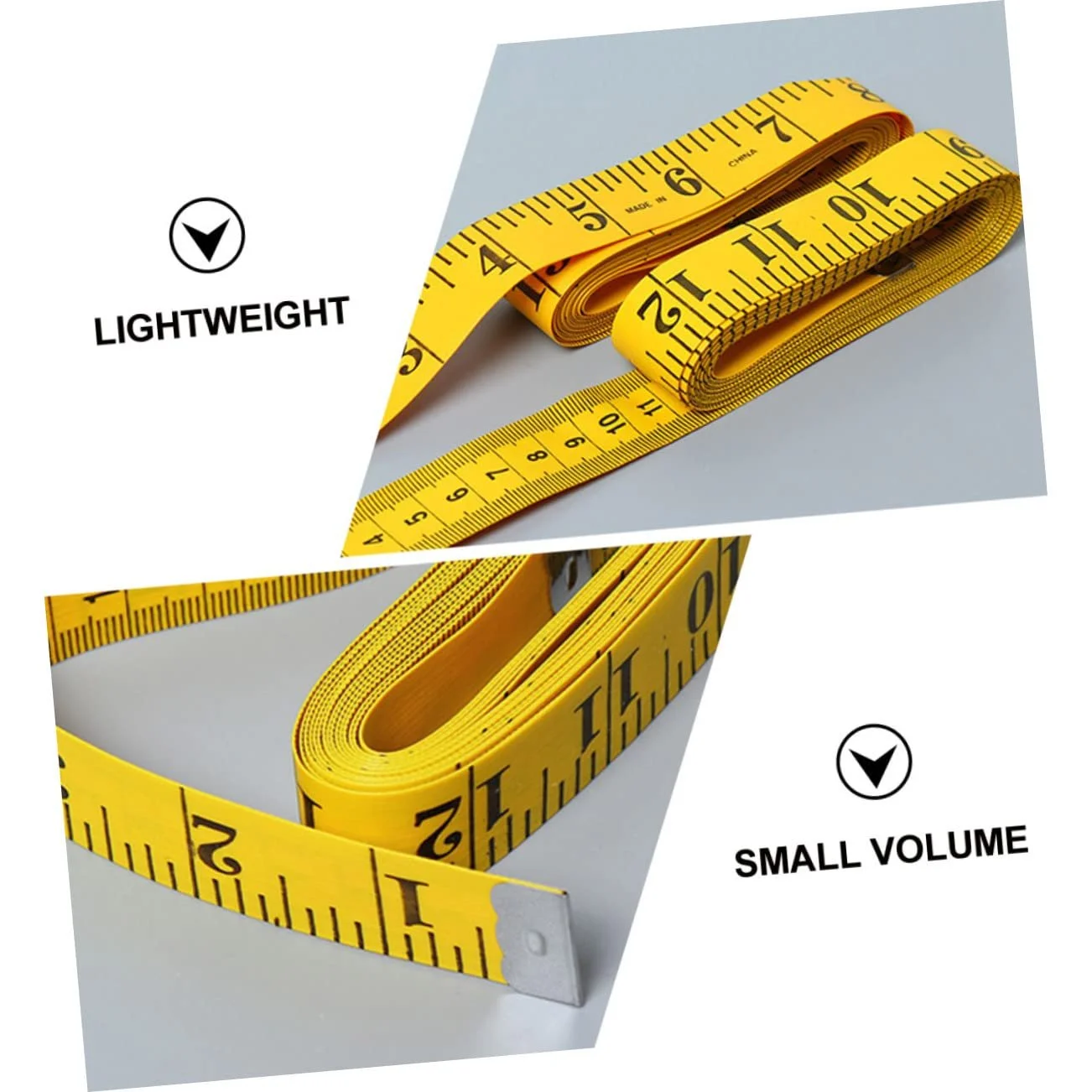 Мягкая Рулетка KITANDOVE Двусторонняя Желтая, фото №2